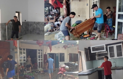 Công đoàn Công ty Thép Việt-Sing tích cực hỗ trợ người lao động khắc phục hậu quả lũ lụt